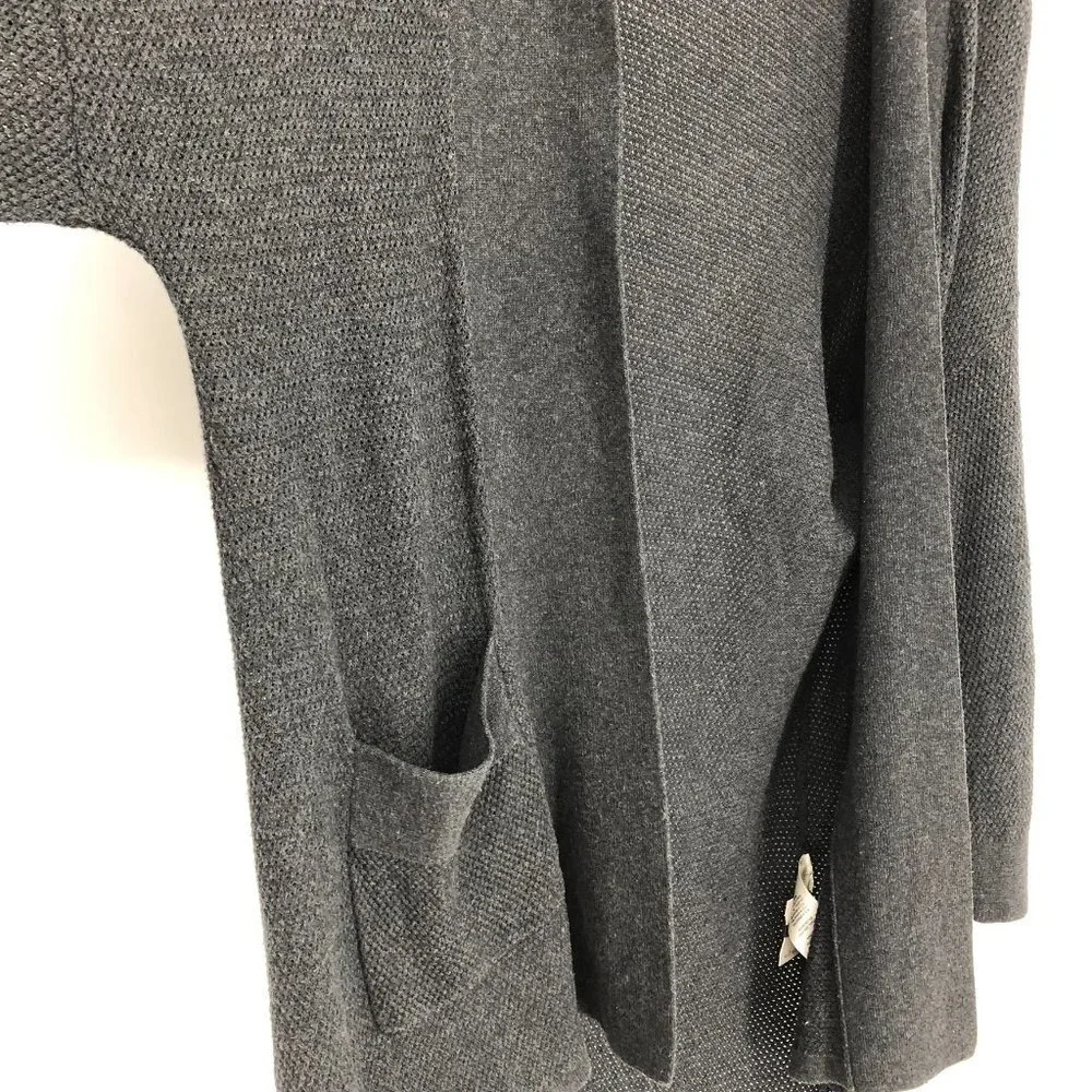 Aritzia Wilfred Grey Knit  Copernic Silk Cashmere Open Cardigan size XXS - Picture 10 of 16